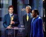 Barbara Hendricks at MEA ceremony 2003 with late Sergio Vieira de Mello and Alirio Uribe Munoz